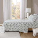 Oversized Flannel - 4 Piece King Sheet Set - Black Snowflakes