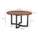 Bent - Round Dining Table - Natural Stain - Moe's Home Collection - Dining Tables - Elite Enclave Home