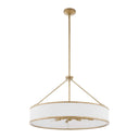 Algiers - 8 Light Drum Pendant - Gold / White - Uttermost - Pendant Lighting- Elite Enclave Home