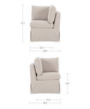 Fable - Slipcover Dining Corner Chair - Beige - Moe's Home Collection - Side Chairs - Elite Enclave Home