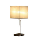 Bedside Table Lamp With Gray Square Shade - Gray