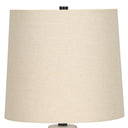 Geometric Table Lamp With Beige Empire Shade - Cream - HomeRoots - Table Lamps - Elite Enclave Home