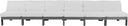 Nizuc - Outdoor Patio 6 Seat Armless Modular Sofa With Gray Frame - Meridian Furniture - Stationary Sectionals- Elite Enclave Home