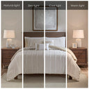 Anslee - King 3 Piece Yarn Dyed Duvet Cover Set - Taupe