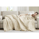 Windom - All Season Hypoallergenic Twin Blanket With 3M Scotchgard - Cream