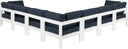 Nizuc - Outdoor Patio 7 Piece Modular Sectional With White Frame