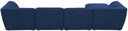 Miramar - 5 Piece Modular Sectional - Meridian Furniture - Stationary Sectionals - Elite Enclave Home