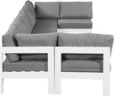 Nizuc - Outdoor Patio 7 Piece Modular Sectional With White Frame - Meridian Furniture - Stationary Sectionals- Elite Enclave Home