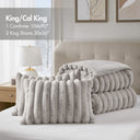 Jasmine - Full/Queen Ultrasoft Ribbed Comforter Set - Light Gray - Madison Park - Comforters & Sets - Elite Enclave Home