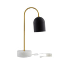 21" Iron Desk Table Lamp With Black Bell Shade - Black