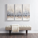 Twilight Mystere - 100% Hand Brush Embellished Canvas (Set of 3) - Blush / Gray - Madison Park - Canvas Art Sets - Elite Enclave Home