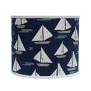Standard Table Lamp With Navy Blue Shade - CLEAR