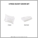 Lucy - Clip Jacquard Twin Duvet Cover Set - Ivory