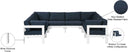 Nizuc - Outdoor Patio 8 Piece Modular Sectional With White Frame - Meridian Furniture - Stationary Sectionals- Elite Enclave Home