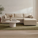 Burrow - Sleeper Sectional With Right Storage Chaise - Sand - Moe's Home Collection - Sleeper Sectionals - Elite Enclave Home