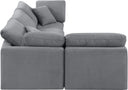 Indulge - Velvet 4 Piece Modular Sectional - Meridian Furniture - Stationary Sectionals - Elite Enclave Home