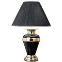 Table Lamp With Black Classic Empire Shade - Black And Gold