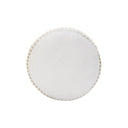 Jute Round Geometric Pouf Ottoman - White