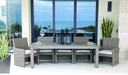 Coronado - Armless Dining Chair, With Self Welt - Canvas Flax / Dark Brown