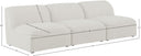 Miramar - 3 Seat Armless Modular Sofa - Meridian Furniture - Stationary Sectionals - Elite Enclave Home