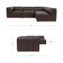 Form - Signature Modular Sectional - Espresso Brown - Moe's Home Collection - Stationary Sectionals - Elite Enclave Home