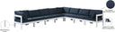 Nizuc - Outdoor Patio 8 Piece Modular Sectional With White Frame - Meridian Furniture - Stationary Sectionals- Elite Enclave Home