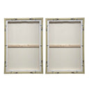 Abstract Afternoon - Framed Canvases (Set of 2) - Blue / Green / Pink / White / Woodtone / Yellow - Uttermost - Canvas Art Sets - Elite Enclave Home