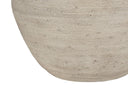 Concrete Round Table Lamp With Beige Drum Shade - Cream - HomeRoots - Table Lamps - Elite Enclave Home