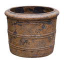 Uttermost Weathered Relic Rustic Outdoor Planter – weathered rust-black textured reinforced concrete