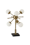 Metal Six Light Standard Table Lamp - Black - HomeRoots - Table Lamps - Elite Enclave Home