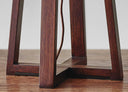 Linen Fabric Shade Table Lamp - Walnut Wood Finish