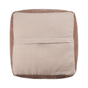 Chenille Cube Pouf Ottoman - Beige