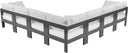 Nizuc - Outdoor Patio 7 Piece Modular Sectional With Gray Frame - Meridian Furniture - Stationary Sectionals- Elite Enclave Home