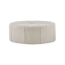 Ferris - Oval Ottoman - Cream - Madison Park - Upholstered Ottomans - Elite Enclave Home