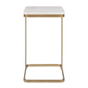 Tylan - Marble Accent Table - Brass / White