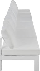 Nizuc - Outdoor Patio 6 Seat Armless Modular Sofa With White Frame - Meridian Furniture - Stationary Sectionals- Elite Enclave Home