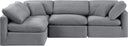 Indulge - Velvet 4 Piece Modular Sectional - Meridian Furniture - Stationary Sectionals - Elite Enclave Home