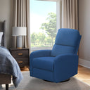 Dakota - Power Recliner 3 - in - 1 With Swivel, Glider, USB Ports - Blue - INK+IVY - Swivel Glider Chairs - Elite Enclave Home