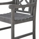 Solid Wood Indoor Outdoor Arm Chair - Gray