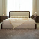 Bower - King Bed - Brown / Beige - Moe's Home Collection - Upholstered Beds - Elite Enclave Home