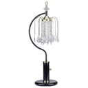 Metal Faux Crystal Chandelier Table Lamp - Black And Gold