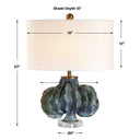 Ruffle Up - Table Lamp - Blue Green