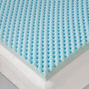 Twin Gel Memory Foam Hypoallergenic Cooling Mattress Topper - Blue