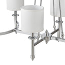 Elegenza - 6 - Light Chandelier With Fabric Drum Shades - Chrome - Hampton Hill - Chandeliers - Elite Enclave Home