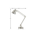 Metal Desk Table Lamp With Nickel Cone Shade - Nickel - HomeRoots - Table Lamps - Elite Enclave Home