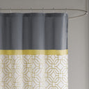 Donnell - Embroidered And Pieced Shower Curtain - Yellow / Gray - 510 Design - Shower Curtains - Elite Enclave Home