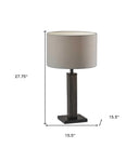 Wood Monument Table Lamp - Black