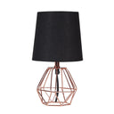 Copper Bedside Table Lamp With Empire Shade - Black