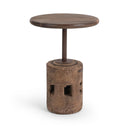 Amira - Large Round Accent Table - Dark Brown - Classic Home - Accent Tables - Elite Enclave Home