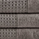 Spa - 6 Piece Jacquard Antimicrobial Towels Set - Charcoal - Madison Park - Towel Sets - Elite Enclave Home
